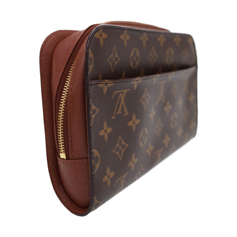 Louis Vuitton Bag Leather Shoulder Brown Monogram Orsay